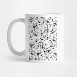 Flower pattern (black and white) Mug